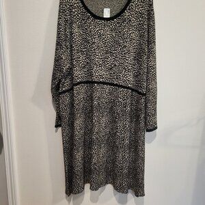 Tan/Black Winter knit Casual Dress